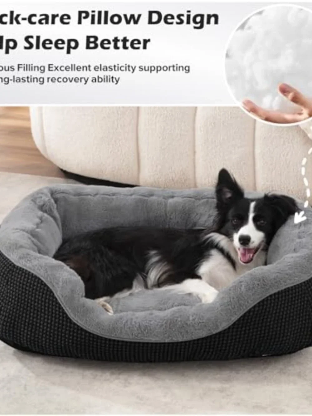 New Dog Bed Medium Size, Orthopedic Warming Soft Calming Sleeping Durable